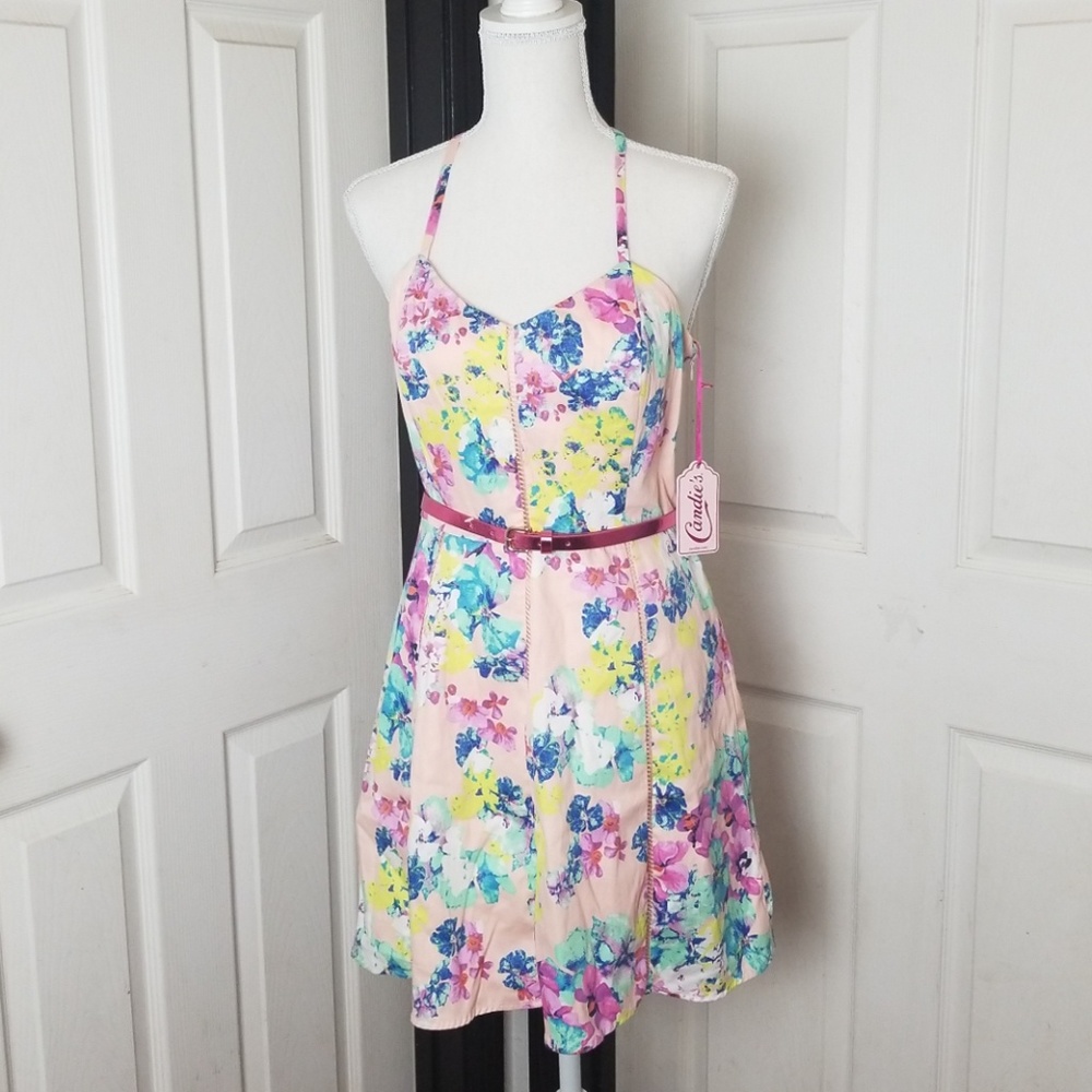 Candies Belted Floral Print Spring / Easter Dress